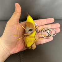 Crying Banana Cat Voice Keychain - Bear Hugs