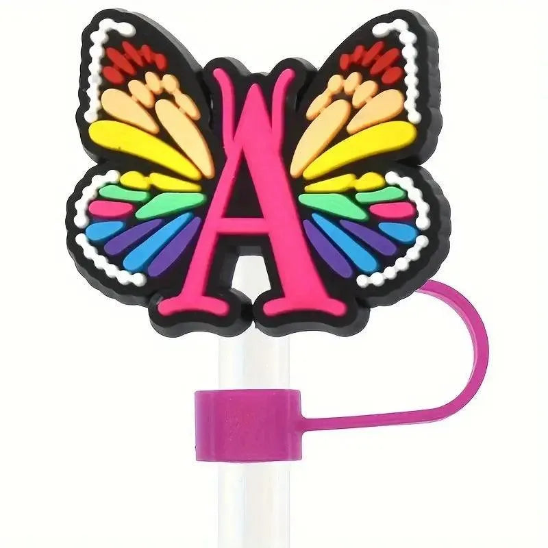 Butterfly Style Letters Silicone Straw Tip Covers For Stanley Cup - Bear Hugs