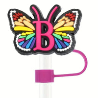 Butterfly Style Letters Silicone Straw Tip Covers For Stanley Cup - Bear Hugs