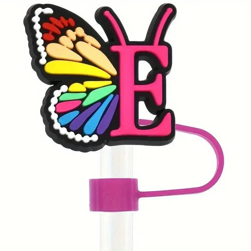 Butterfly Style Letters Silicone Straw Tip Covers For Stanley Cup - Bear Hugs