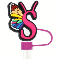 Butterfly Style Letters Silicone Straw Tip Covers For Stanley Cup - Bear Hugs