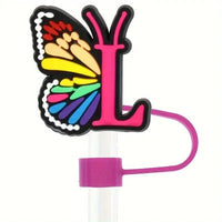 Butterfly Style Letters Silicone Straw Tip Covers For Stanley Cup - Bear Hugs