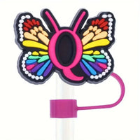 Butterfly Style Letters Silicone Straw Tip Covers For Stanley Cup - Bear Hugs