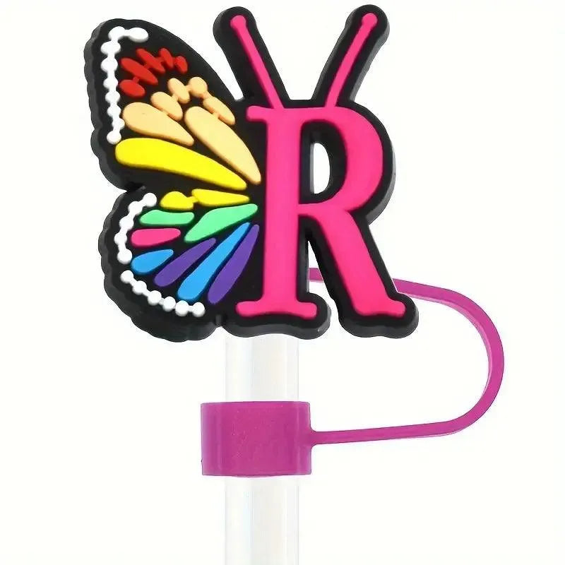 Butterfly Style Letters Silicone Straw Tip Covers For Stanley Cup - Bear Hugs