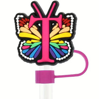 Butterfly Style Letters Silicone Straw Tip Covers For Stanley Cup - Bear Hugs