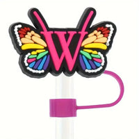 Butterfly Style Letters Silicone Straw Tip Covers For Stanley Cup - Bear Hugs