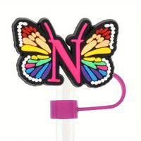 Butterfly Style Letters Silicone Straw Tip Covers For Stanley Cup - Bear Hugs