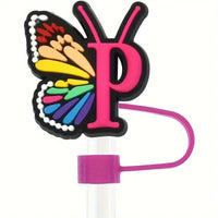 Butterfly Style Letters Silicone Straw Tip Covers For Stanley Cup - Bear Hugs