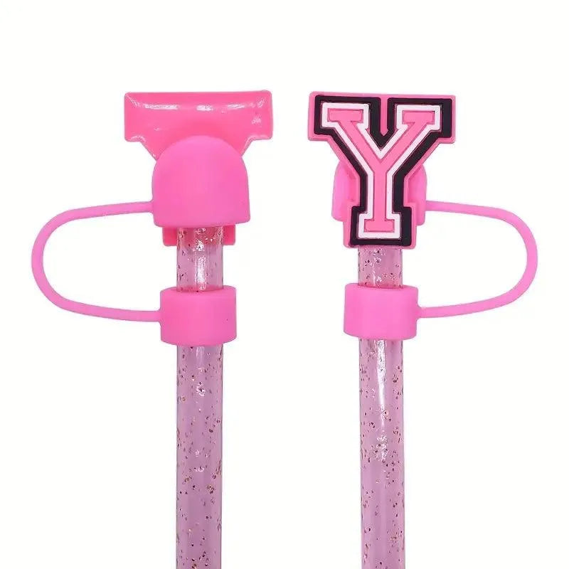 Butterfly Style Letters Silicone Straw Tip Covers For Stanley Cup - Bear Hugs