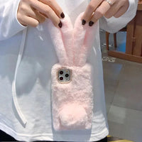 Cute 3D Fur Bunny Style Phone Case (For iPhones) - Bear Hugs