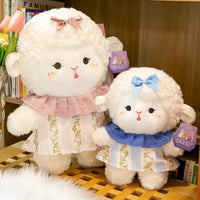 Cute Bow Frock Sheep Plushie - Bear Hugs