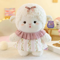 Cute Bow Frock Sheep Plushie - Bear Hugs