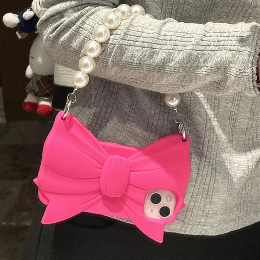 Cute Bowknot Purse Phone Case (For iPhones) - Bear Hugs