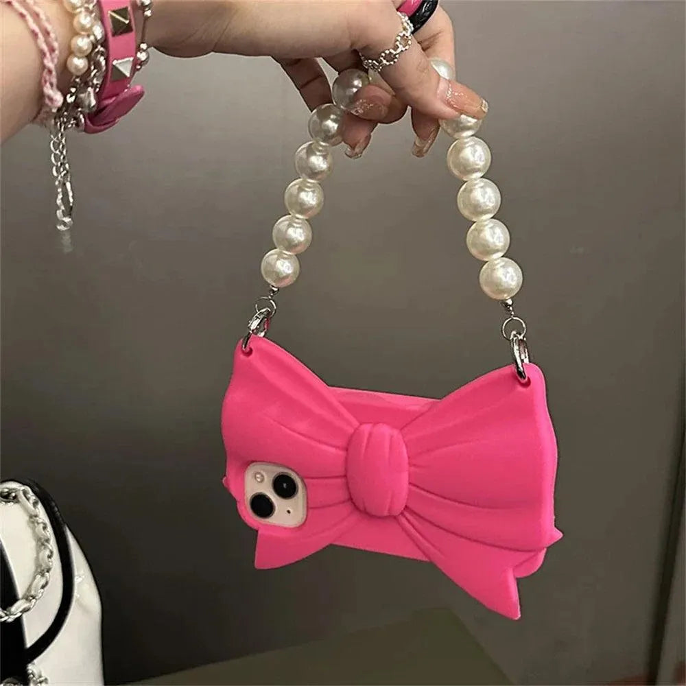 Cute Bowknot Purse Phone Case (For iPhones) - Bear Hugs