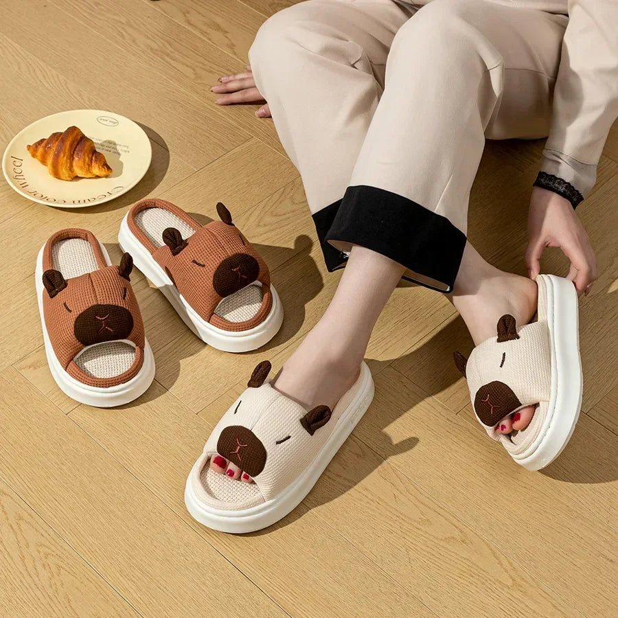 Cute Capybara Indoor Slippers - Bear Hugs