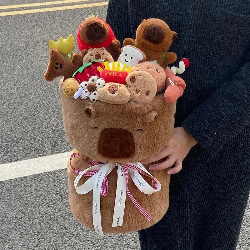 Cute Capybara Plush Bouquet - Bear Hugs