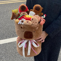 Cute Capybara Plush Bouquet - Bear Hugs