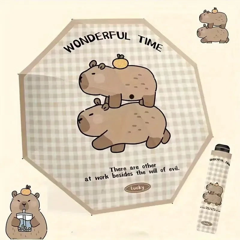 Cute Capybara Style Umbrella - Bear Hugs