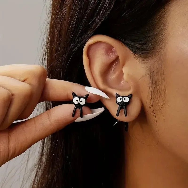 Cute Cartoon Cat Stud Earrings - Bear Hugs