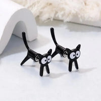 Cute Cartoon Cat Stud Earrings - Bear Hugs