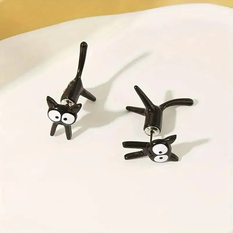 Cute Cartoon Cat Stud Earrings - Bear Hugs