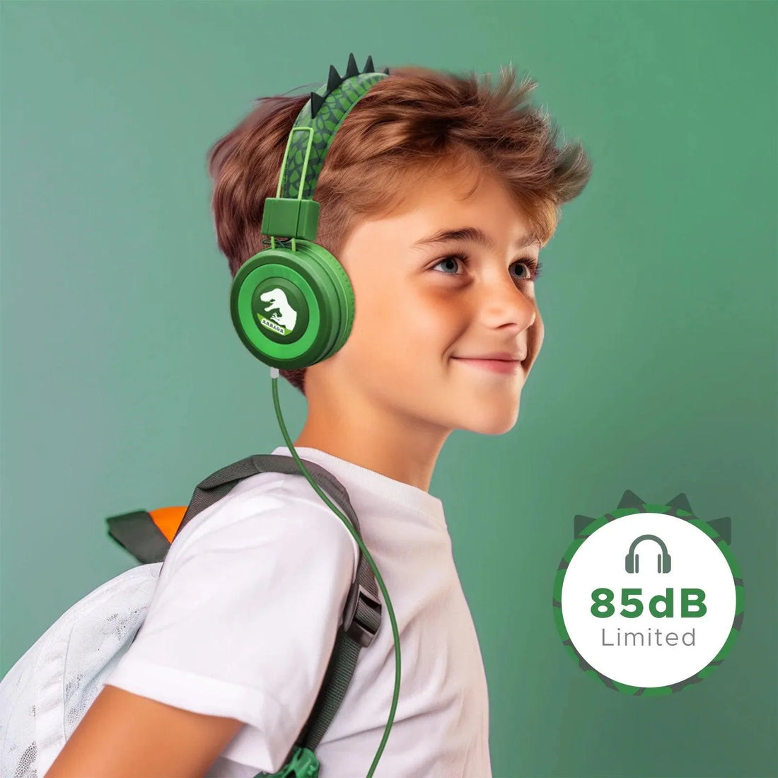 Cute Dino and Cat Wired Headphones For Kids - Bear Hugs