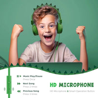 Cute Dino and Cat Wired Headphones For Kids - Bear Hugs