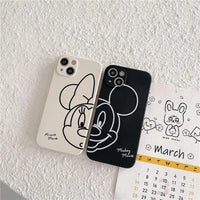 Cute Disney Mickey Minnie Couple Phone Case (For iPhones) - Bear Hugs