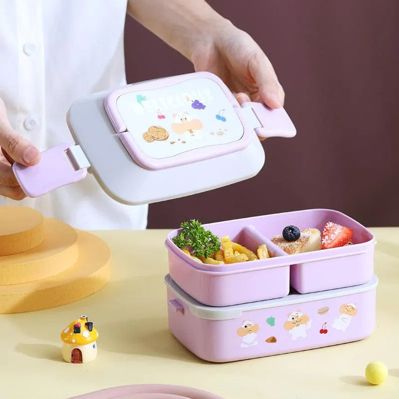 Cute Double Decker Lunch Box - Bear Hugs