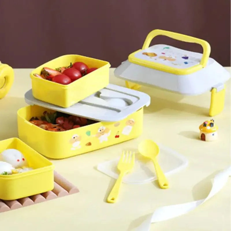 Cute Double Decker Lunch Box - Bear Hugs