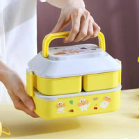 Cute Double Decker Lunch Box - Bear Hugs