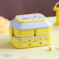 Cute Double Decker Lunch Box - Bear Hugs