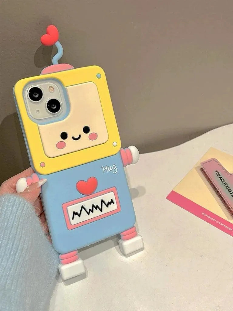 Cute ECG Robot Phone Case (For iPhones) - Bear Hugs