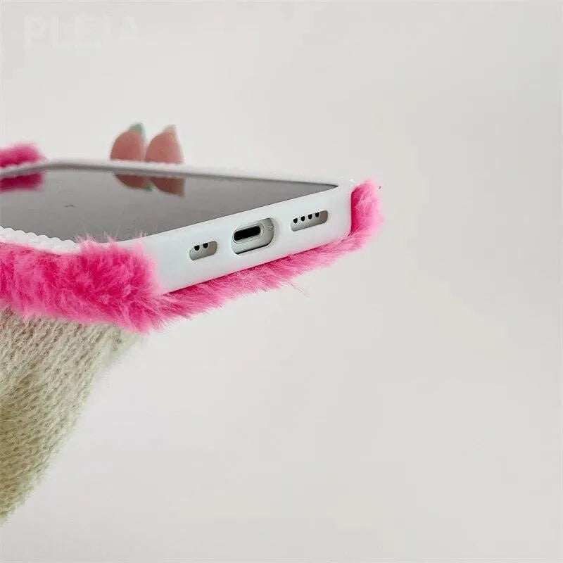 Cute Glowing Lighting Furry Monster Case (For iPhones) - Bear Hugs