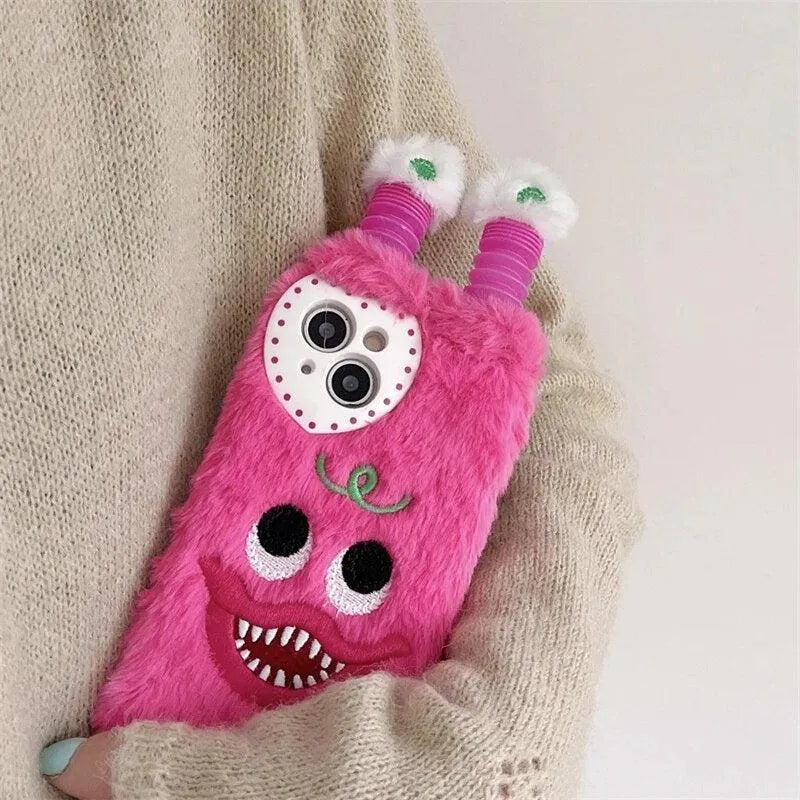 Cute Glowing Lighting Furry Monster Case (For iPhones) - Bear Hugs