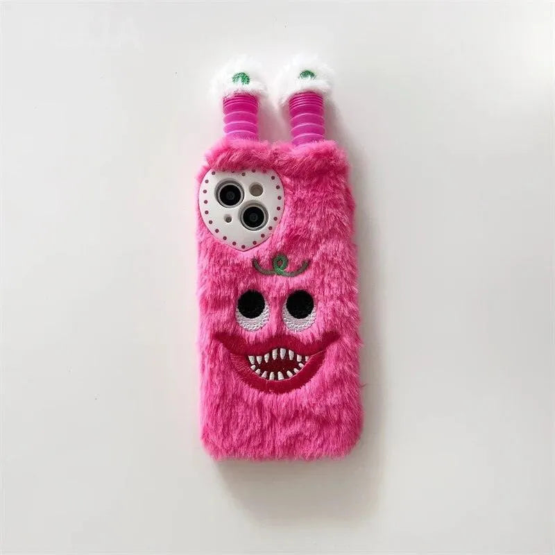 Cute Glowing Lighting Furry Monster Case (For iPhones) - Bear Hugs