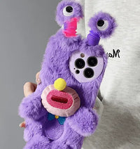 Cute Glowing Lighting Furry Monster Case (For iPhones) - Bear Hugs