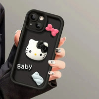 Cute Hello Kitty TPU Phone Case (For iPhones) - Bear Hugs