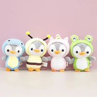 Cute Hooded Penguin Plush Keychain - Bear Hugs