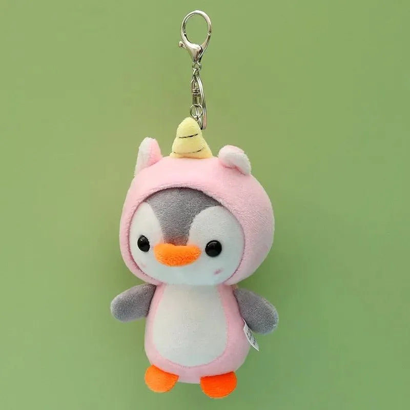 Cute Hooded Penguin Plush Keychain - Bear Hugs