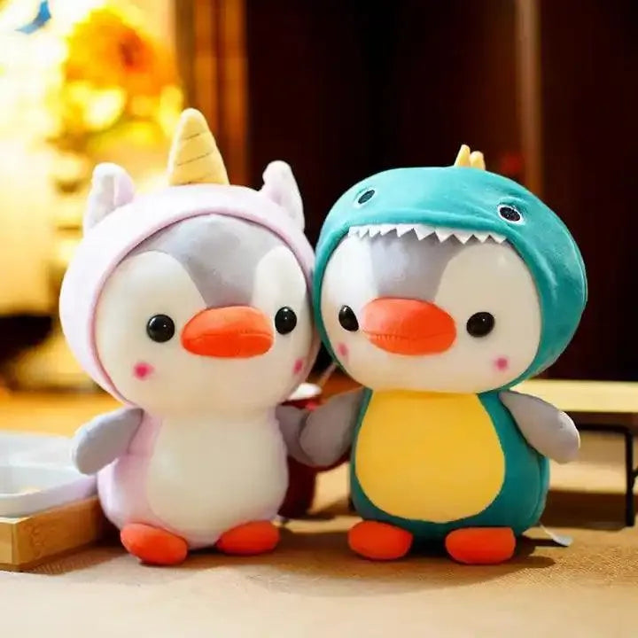 Cute Hooded Penguin Plush Keychain - Bear Hugs