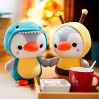 Cute Hooded Penguin Plush Keychain - Bear Hugs