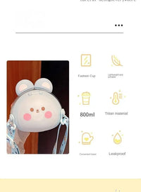 Cute Kawaii MonMon Tritan Bottle (500 ml) - Bear Hugs