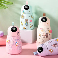 Cute Kawaii Temperature Display Bottle (500 ml) - Bear Hugs