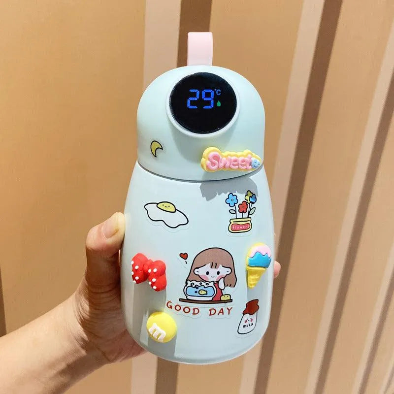 Cute Kawaii Temperature Display Bottle (500 ml) - Bear Hugs