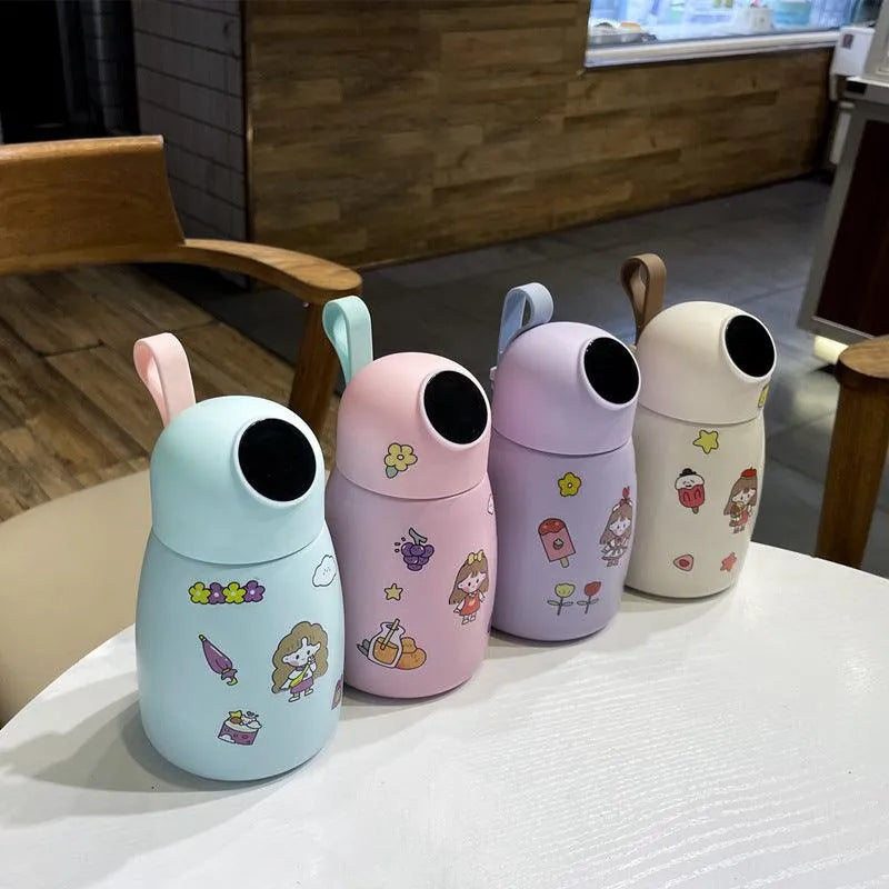 Cute Kawaii Temperature Display Bottle (500 ml) - Bear Hugs