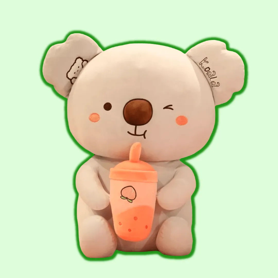 Cute Koala Bear with Boba Tea Cup - Bear Hugs