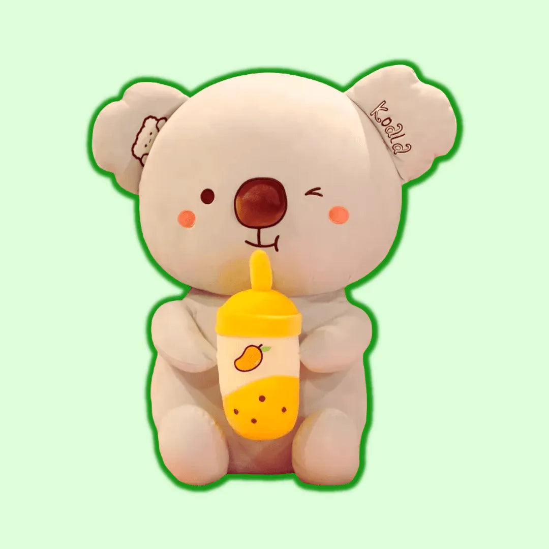 Cute Koala Bear with Boba Tea Cup - Bear Hugs