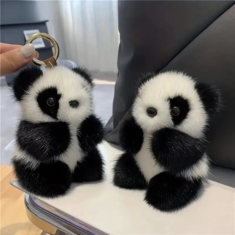 Cute Little Panda Plush Keychain - Bear Hugs