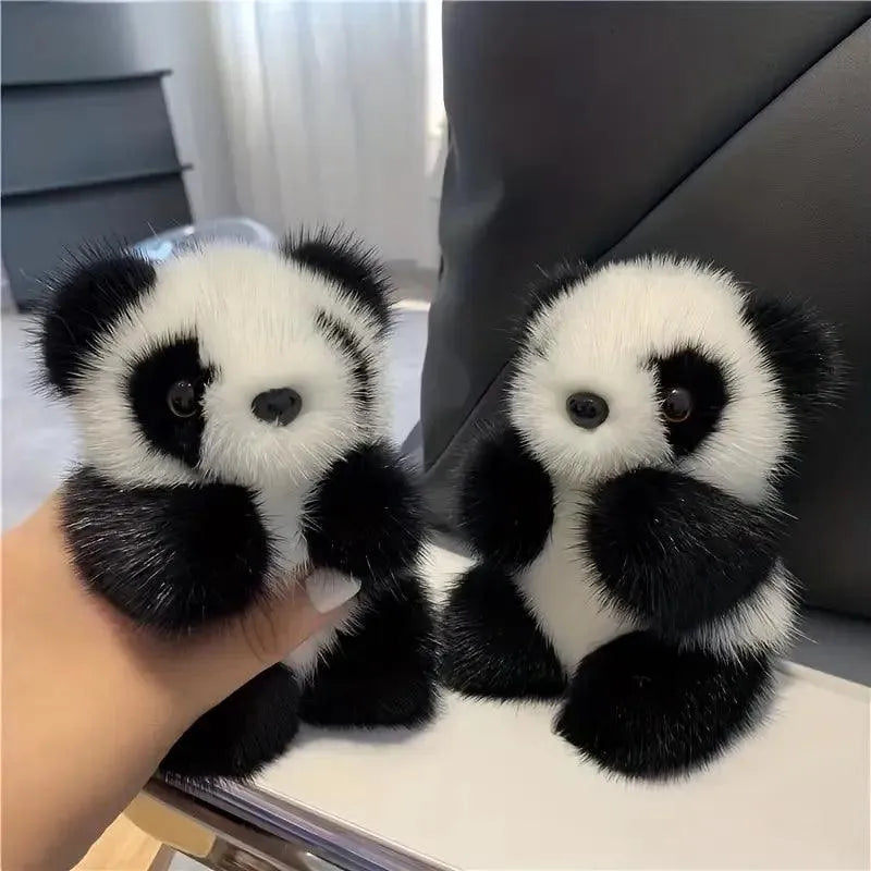 Cute Little Panda Plush Keychain - Bear Hugs